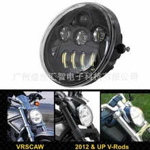 跨境热销哈雷摩托车大灯Vrod威路德V-ROD肌肉车改装LED前大灯总成