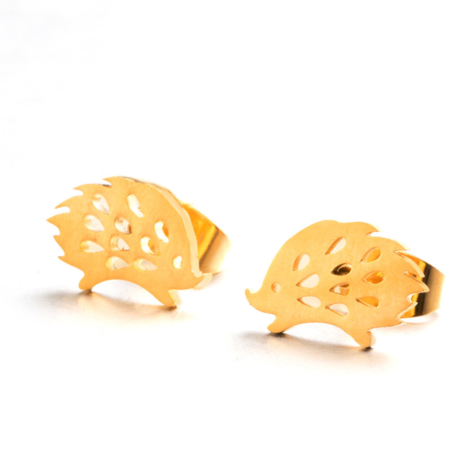 Simple Hedgehog Alloy Earrings Wholesale