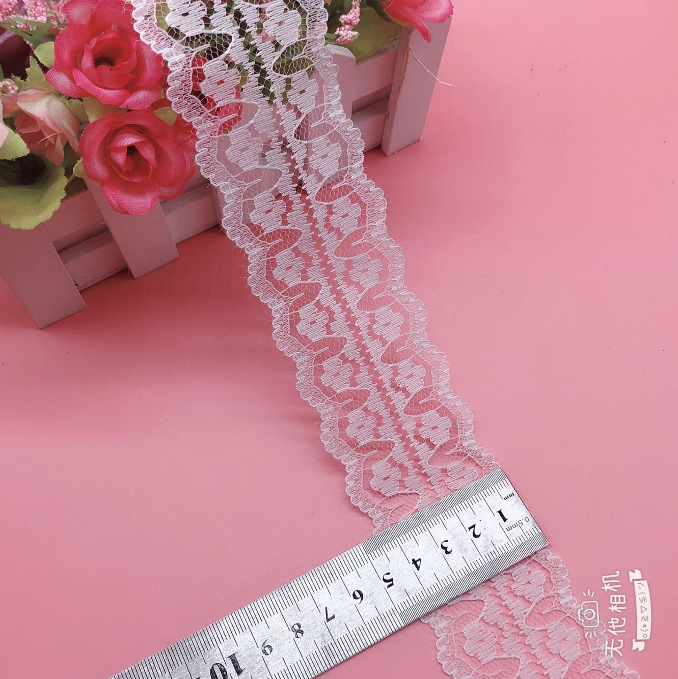 厂家直销无弹蕾丝DIY服装饰品辅料锦纶丝蕾丝边5142-2宽度4.5公分