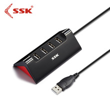 SSK飚王 一拖四口集线器usb2.0分线器电脑笔记本外接拓展口SHU830