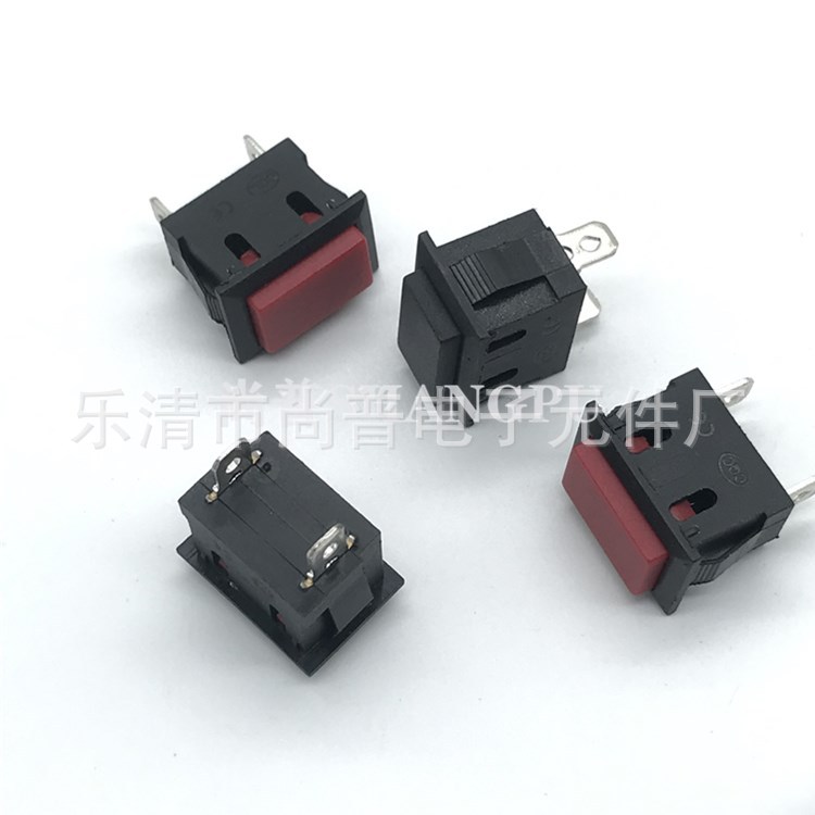 厂家直销按钮开关 15X21 复位按钮开关 平面2脚 红色黑色按键开关