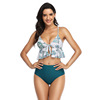 20 new pattern Europe and America lady Fission Paige printing Swimsuit sexy Foreign trade lady Swimwear Self cultivation bikini