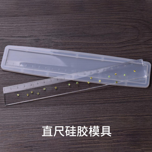 diy handmade ruler mold measuring tool silicone mold crystal epoxy ab glue ruler mold