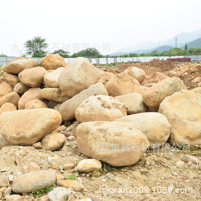 精品鹅卵石河滩石驳岸园林石景观石