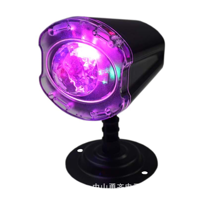 旋转投影小夜灯二合一水纹满天星圣诞插地防水装饰室内户外星空灯