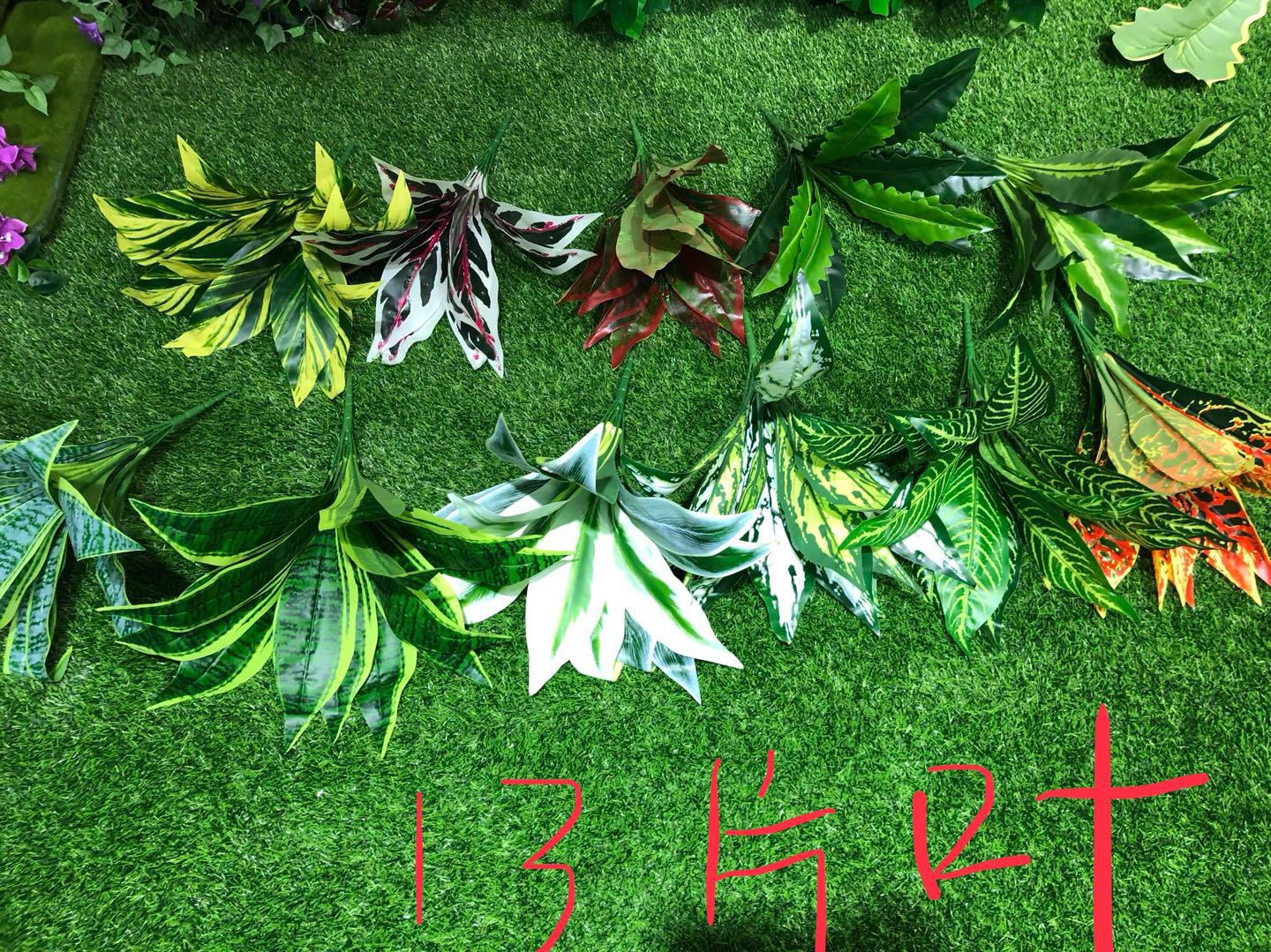 DIY artificial bird's nest fern, magnolia leaf, artificial plant wall accessories, small bonsai, green plants, hand-felt leaves, Brazilian wood detail image 1