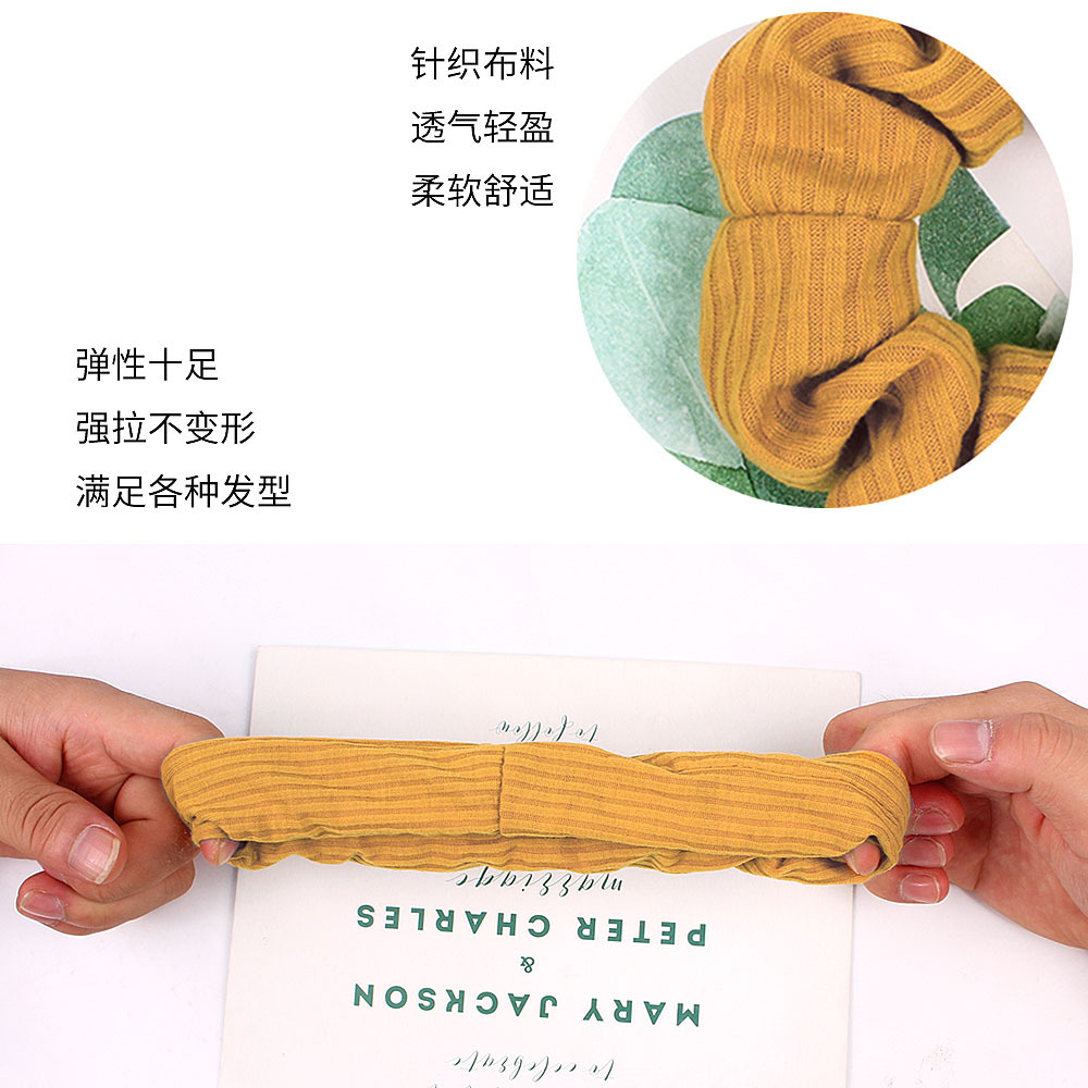 Large Intestine Hair Tie Fall Winter Simple Pure Color Knitted Hair Scrunchies  Wholesale Nihaojewelry display picture 13