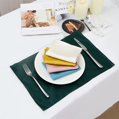 厂家直销高精密纯色餐垫布艺餐巾家居饰品桌垫30*45cm可定制尺寸