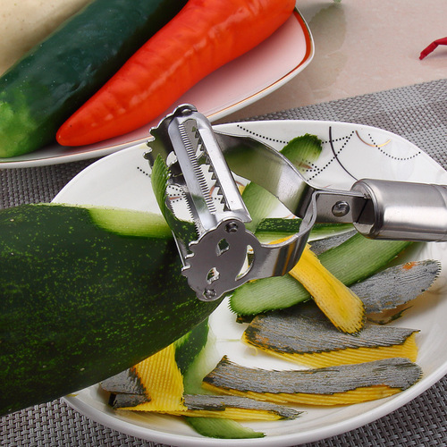 Stainless steel peeler smiley face grater melon planer kitchen creative grating peeling knife vegetable and fruit peeling gadget