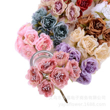 復古歐式仿真花頭 diy手工材料花朵配件喜糖盒裝飾玫瑰花蕊薔薇