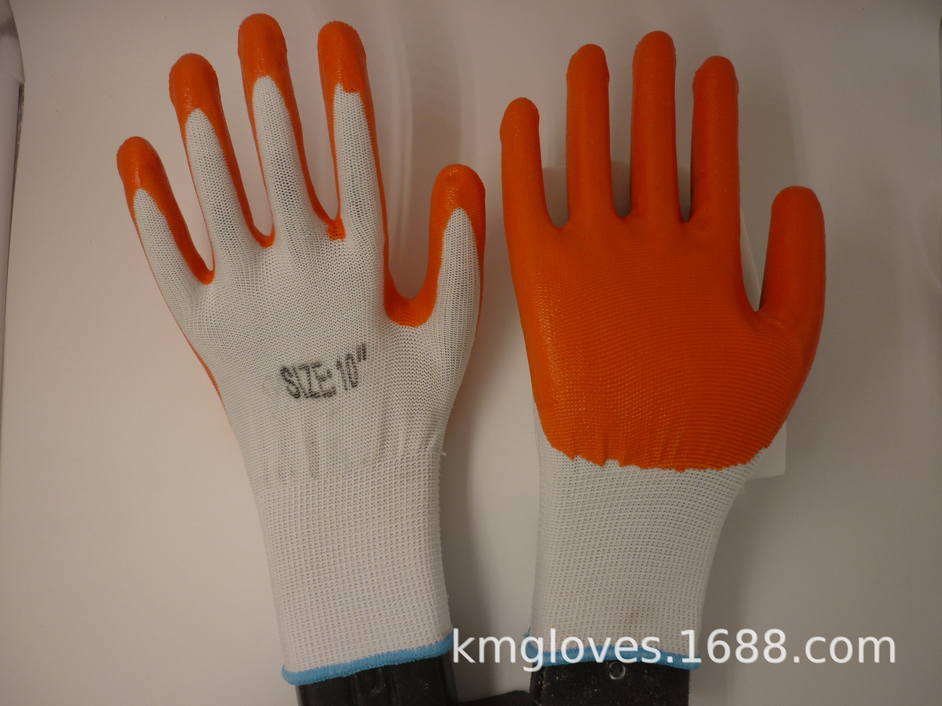 工厂自产自销W518丁腈浸胶薄款35克丁青耐磨防滑耐酸碱劳保手套