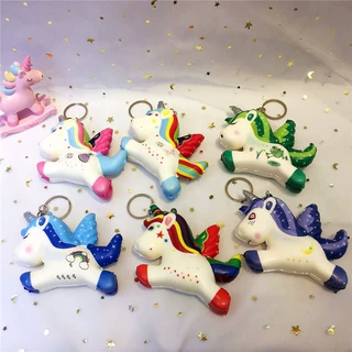 厂家直销慢回弹Squishy 减压PU发泡玩具 仿真玩具 彩印独角兽挂件