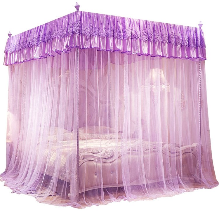 Envío gratuito oferta especial fábrica al por mayor corte de cifrado mosquitera soporte de tres puertas mosquitera Individual Doble engrosada tubo de acero inoxidable