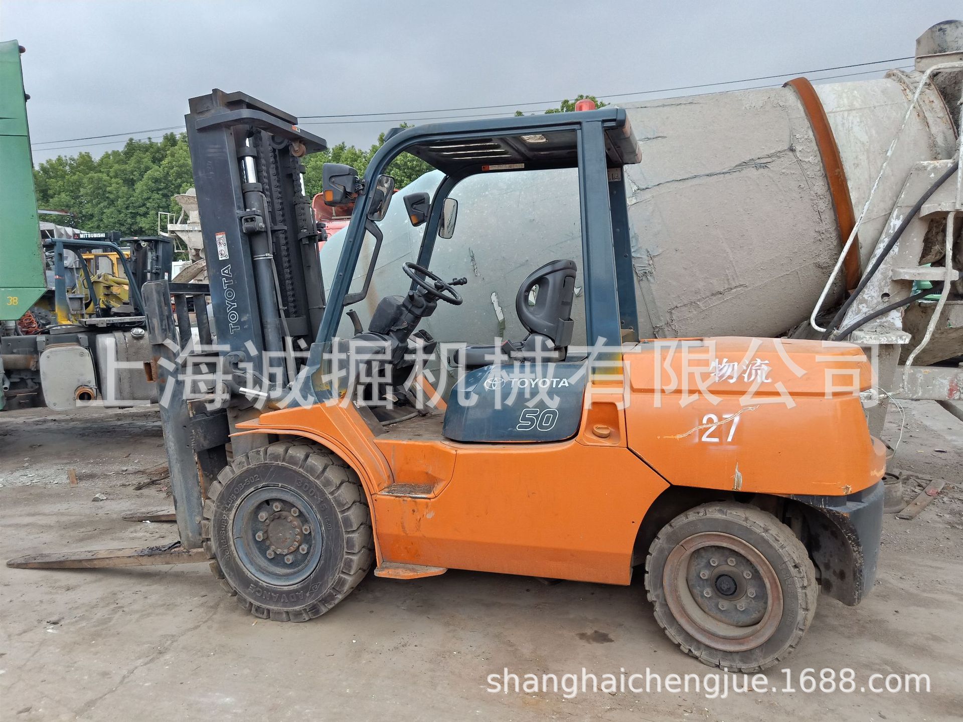 二手toyota丰田5吨叉车 升高3米