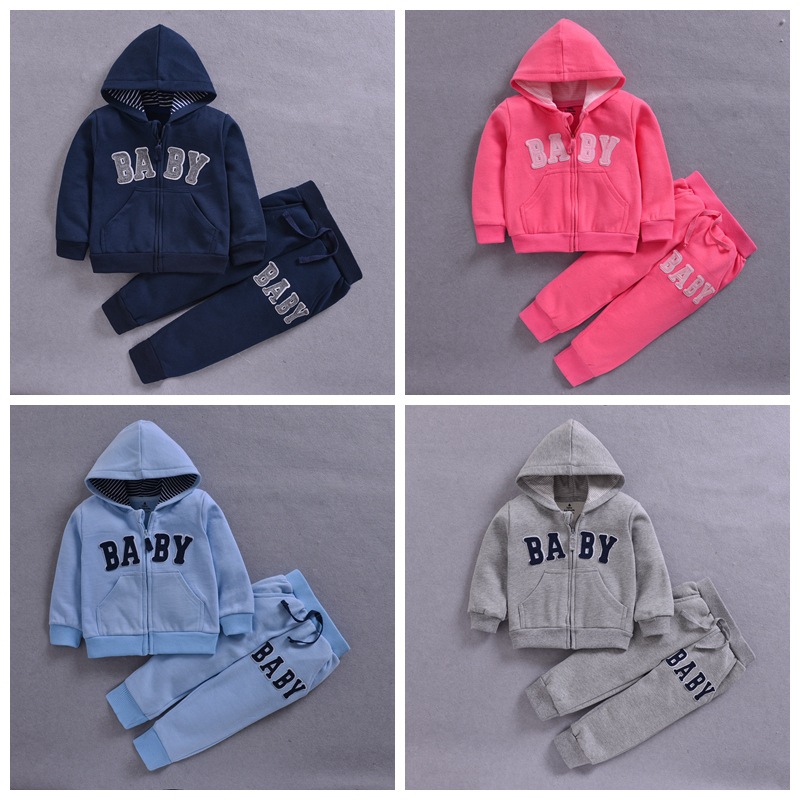 Infants men and women baby leisure time coat Two piece set Spring and autumn payment suit go out Athletic Wear BABY