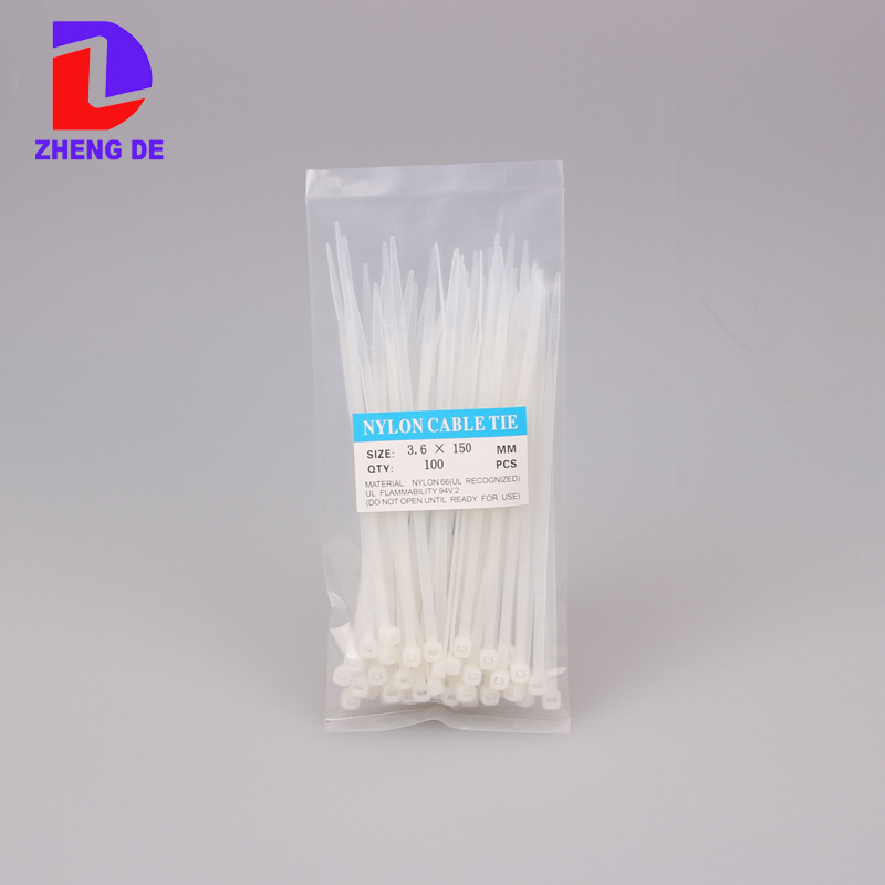 一次性自锁式尼龙扎带3.6x150mm 优质塑料绑线带 电工扎线