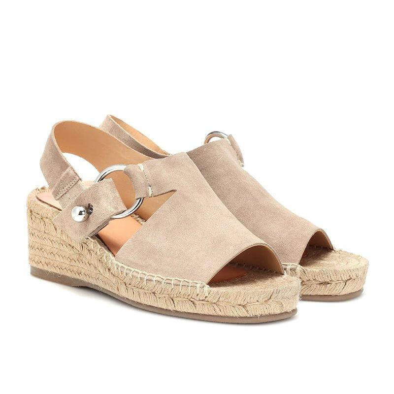 Popular Foreign Trade Product: European And American Style Straw-woven Thick-soled Slip-on Women's Wedge Heel Large Size_vogvips.com