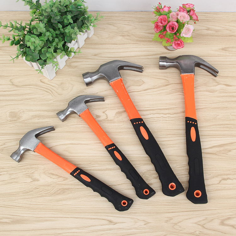 厂家直销 多规格碳钢纤维柄羊角锤 工地羊角锤 防滑柄羊角铁锤