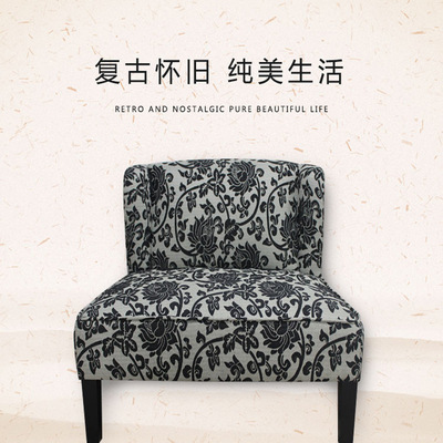Retro Single leisure time Fabric art Sofa chairs bedroom a living room Single person sofa fashion Trendsetter Manufactor