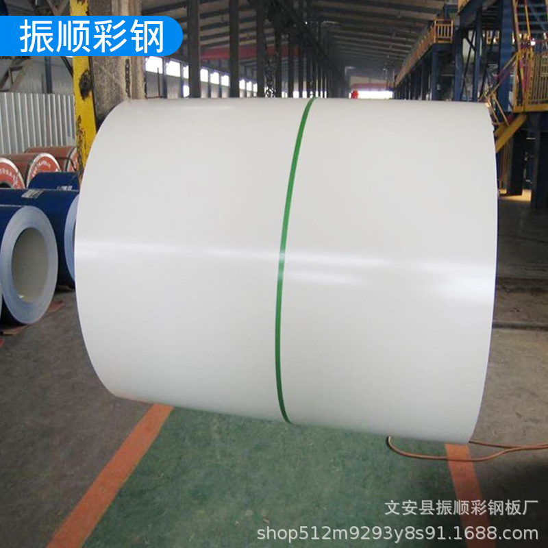 现货供应彩涂卷  彩钢板白灰彩钢卷 简易房厂房用彩涂卷板工程