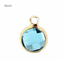 Accessory, glossy crystal, pendant, 12 colors, 12 month