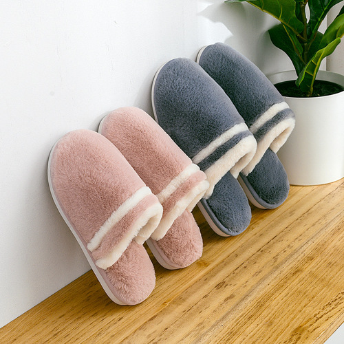 New Couple Cotton Slippers for Men Winter Home Indoor Non-Slip Plush Confinement Shoes for Women Warm Children's Slippers Wholesale