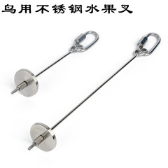 Parrot Stainless Steel Fruit Fork Corn Apple Fork Toy Bird Cage Supplies Bird Fruit Plug Feeder