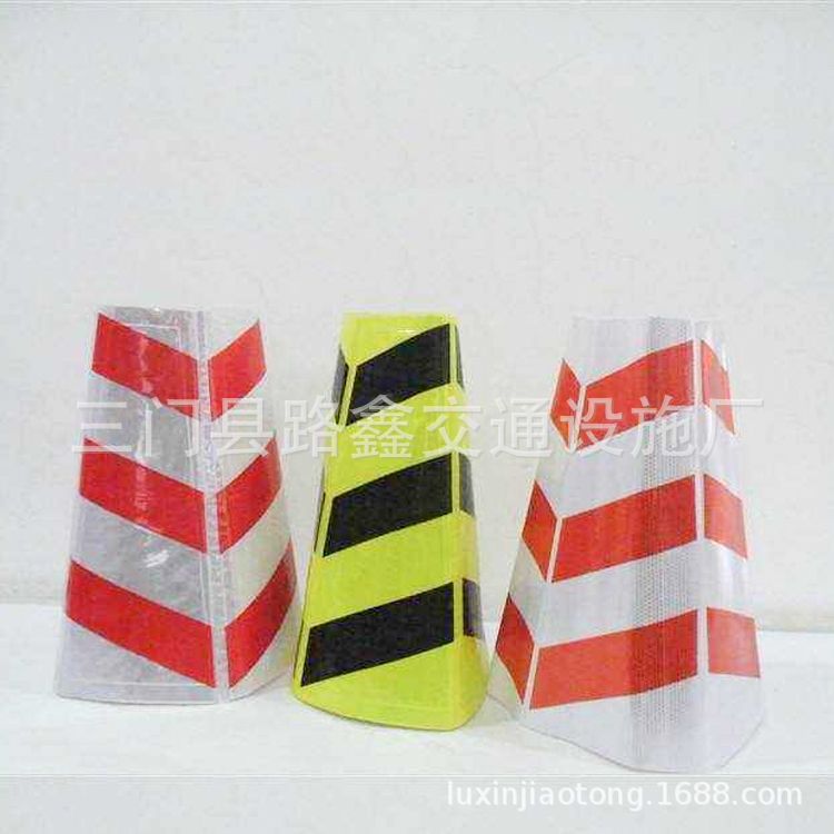 厂家直供反光锥套晶彩格反光材料交通设施路障锥套 锥套定制款