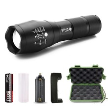 PeakPlus Tactical Flashlight with Rechargeable 18650 Battery