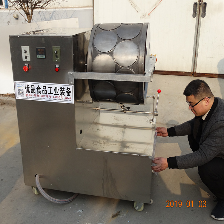 电磁烤鸭饼机 优品全自动烤鸭饼机设备厂家 商用烤鸭饼皮机价格