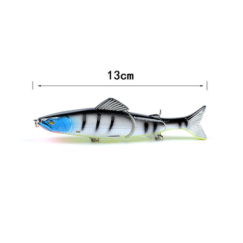 Luya bait 8 colors multi-section bionic fish bait 13cm/21g full swimming layer fake bait hard bait sea fishing beach fishing AliExpress