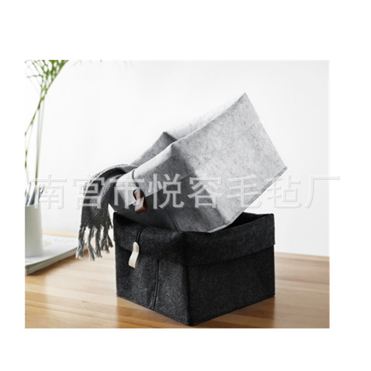 Fábrica al por mayor fieltro caja de almacenamiento cesta durable multifuncional ropa papelería almacenamiento cesta