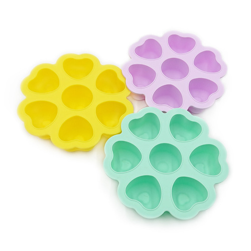 Heart-shaped silicone food supplement box, creative heart-shaped food supplement box, frozen, refrigerated, fresh-made, ice tray, cake mold, food supplement box