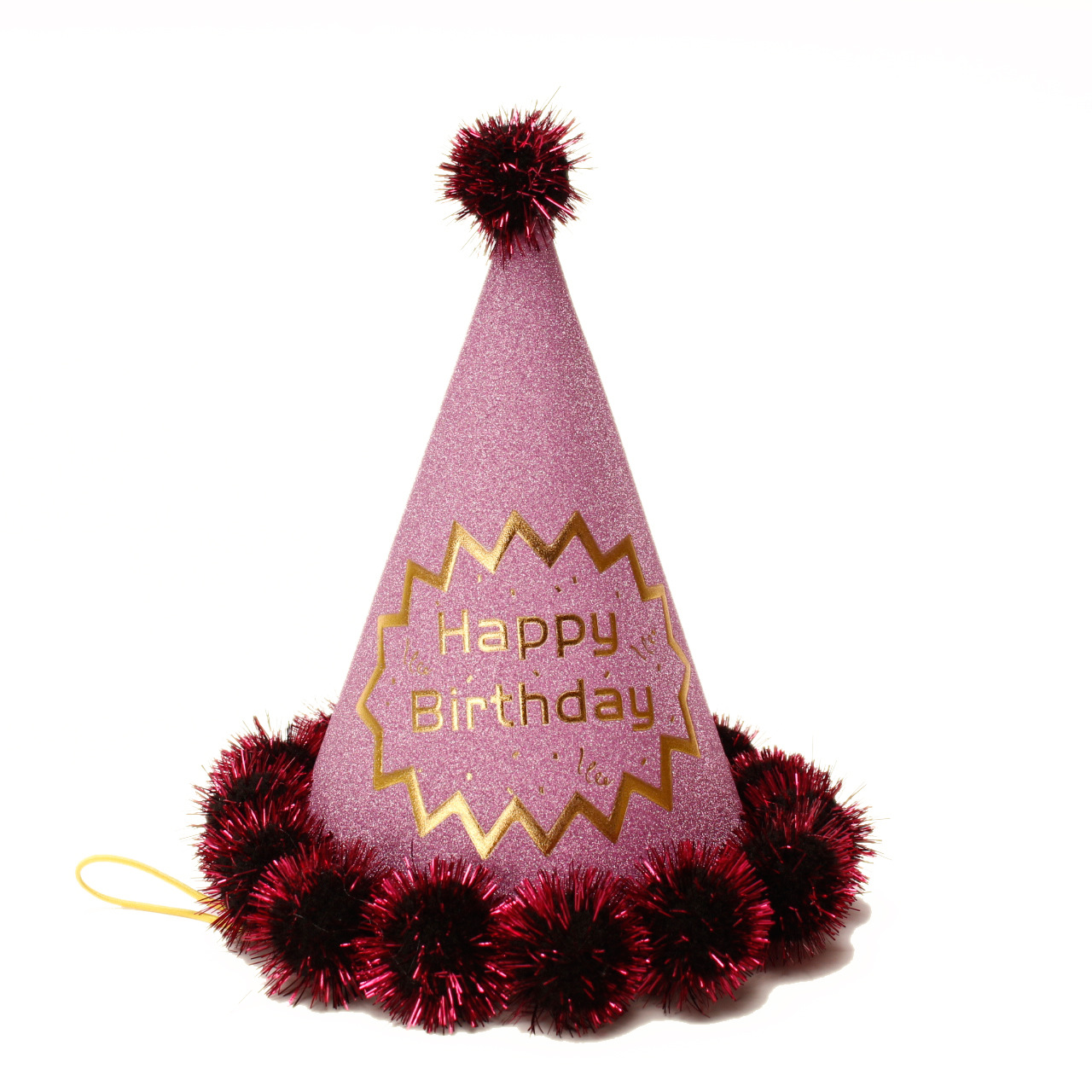 20公分烫金帽紫