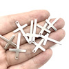 Stainless Steel Cross Small Pendant Cross Trigger Multi -Speed DIY Earrings Accessories Factory Price Wholesale