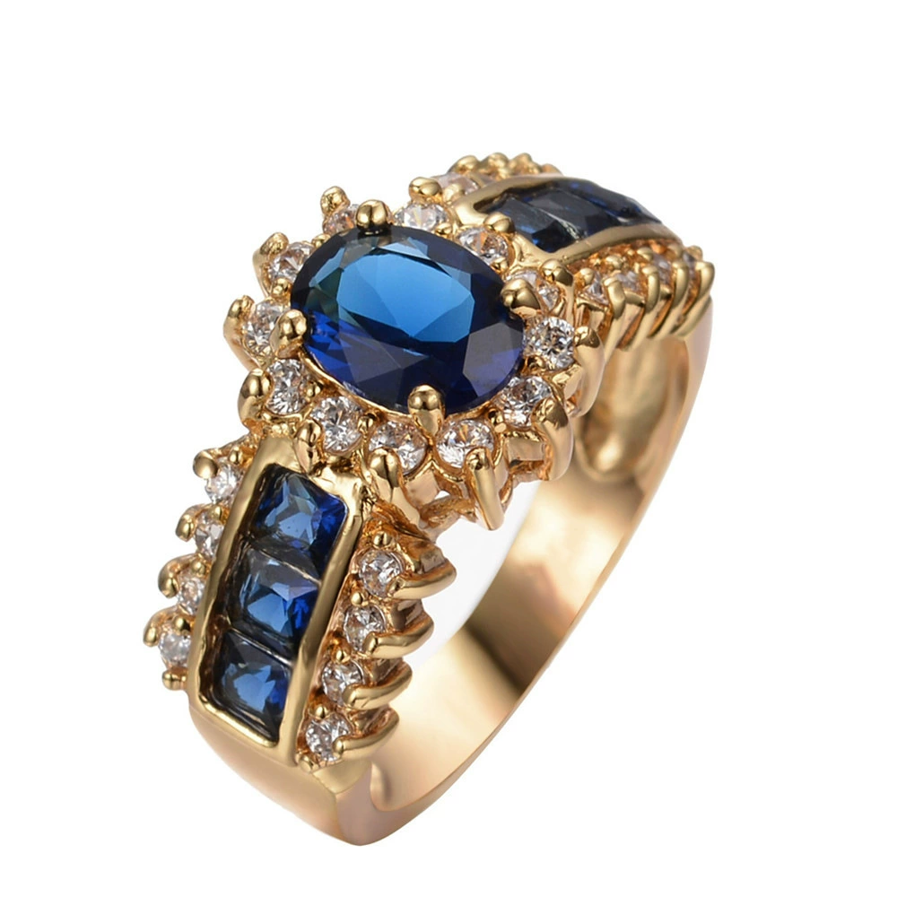 Fashionable gemstone ring, wish, European style