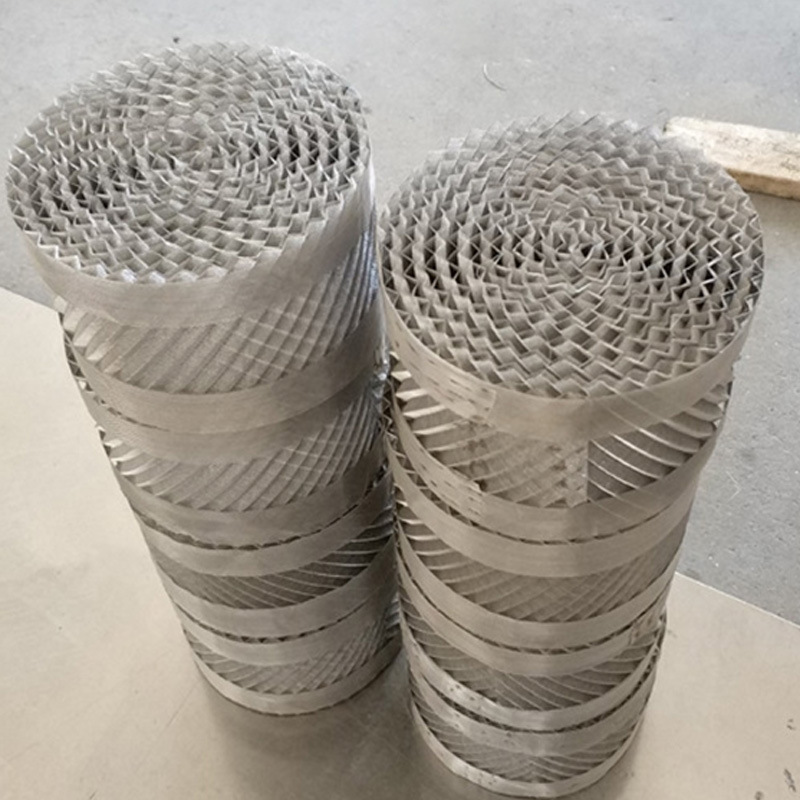 厂家直销900型小直径丝网填料不锈钢孔板波纹填料 金属波纹填料