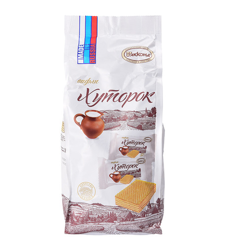 Imported Biscuits Russia Small Farmhouse Milk Can Fresh Milk Snacks Leisure Food Wafer Biscuits 408g/Bag