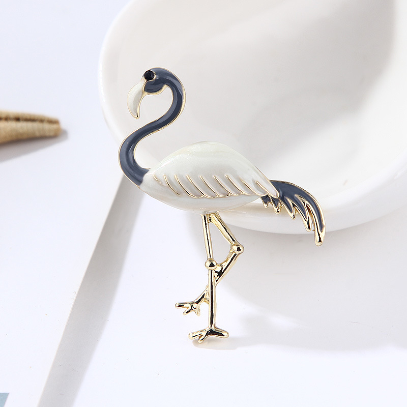 Simple Style Flamingo Alloy Enamel Women's Brooches display picture 3