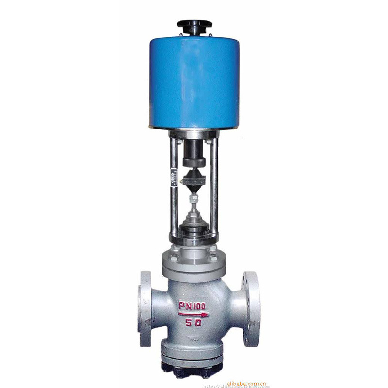 现货 可批发电动衬氟单座双座调节阀 铸钢法兰电动调节阀