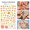 Fake nails, kids nail stickers, decorations, strawberry, nail decoration, sticker, flowered