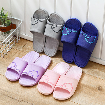 夏季小熊拖鞋 酒店情超市侣室内居家 夏季塑料揭阳拖鞋厂家批发