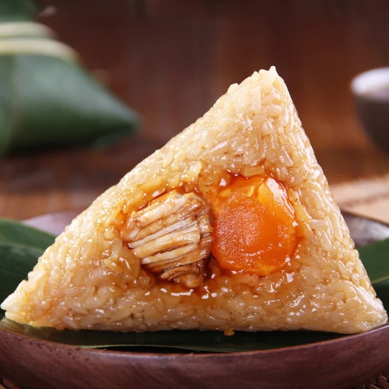 Fresh meat Purple Fragrant dumplings Yolk glutinous rice dumpling filled with meat Eight treasures Red bean paste breakfast Jiaxing specialty traditional Chinese rice-pudding Gift box 130g*10