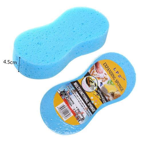 Wash Car Sponge, Car Portable Compressed Sponge Special Car High Foam Absorbent Cleaning Cloth 8-Character Cleaning Sponge