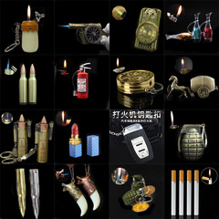 Unique Creative Personal Metal ABS Lighter Set, Direct Strike Windproof Flame lighter for Smoking, Ideal Gift, Wholesale