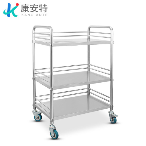 Stainless steel hand truck hospital medical equipment cart dental hand truck operating room instrument storage tool cart
