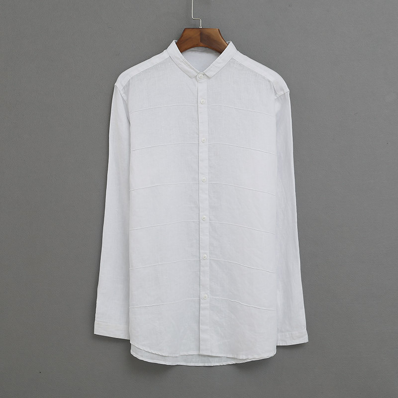 Autumn Men's Flax shirt business affairs leisure time man Long sleeve shirt A016