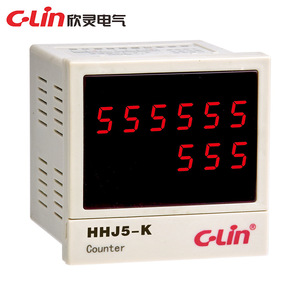 欣灵HHJ5-K新型数显加法计数继电器制造商家批发包装专用计数器