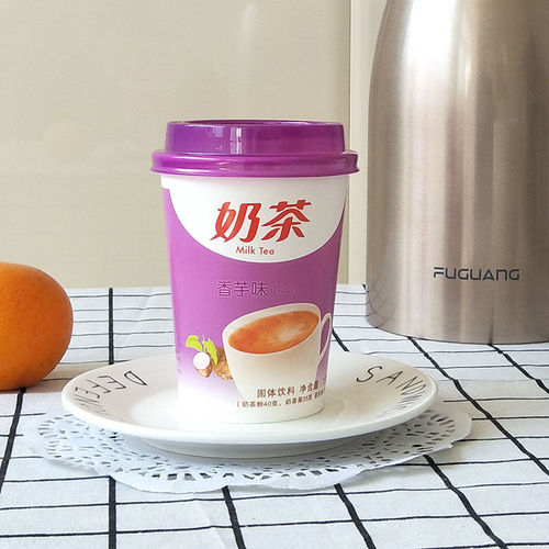 Classic Instant Milk Tea 30 Cup Pack Full Carton Strawberry Sweet Potato Original Brew Milk Tea Powder Beverage Coconut Jelly Milk Tea