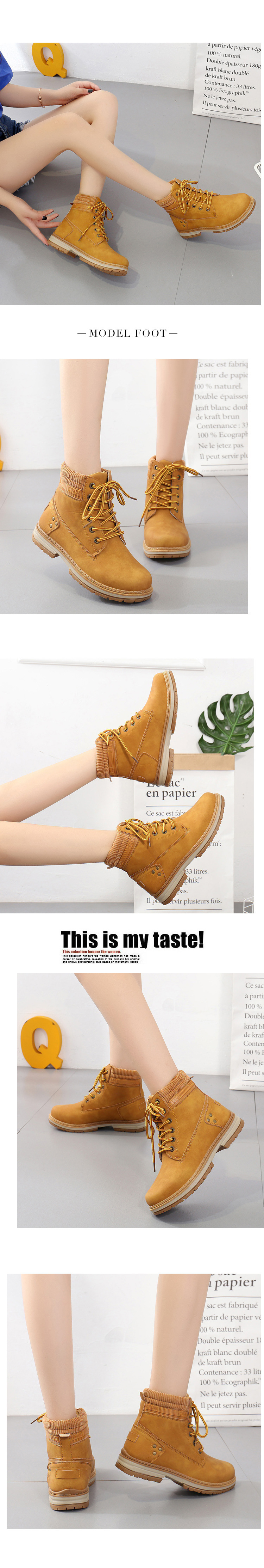 Women's Streetwear Solid Color Round Toe Martin Boots display picture 1